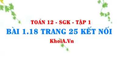 Bài 1.18 trang 25 Toán 12 tập 1 Kết nối tri thức